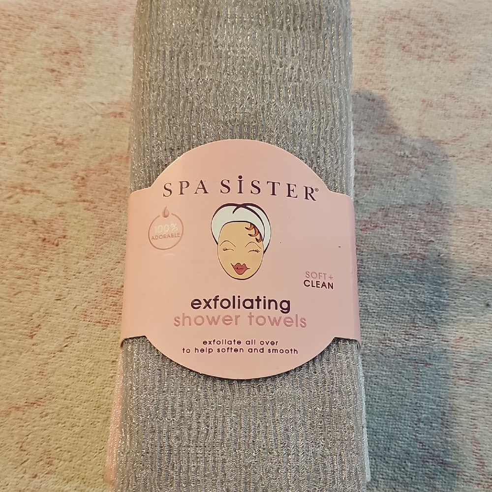 Exfoliating Shower Towel - Gray